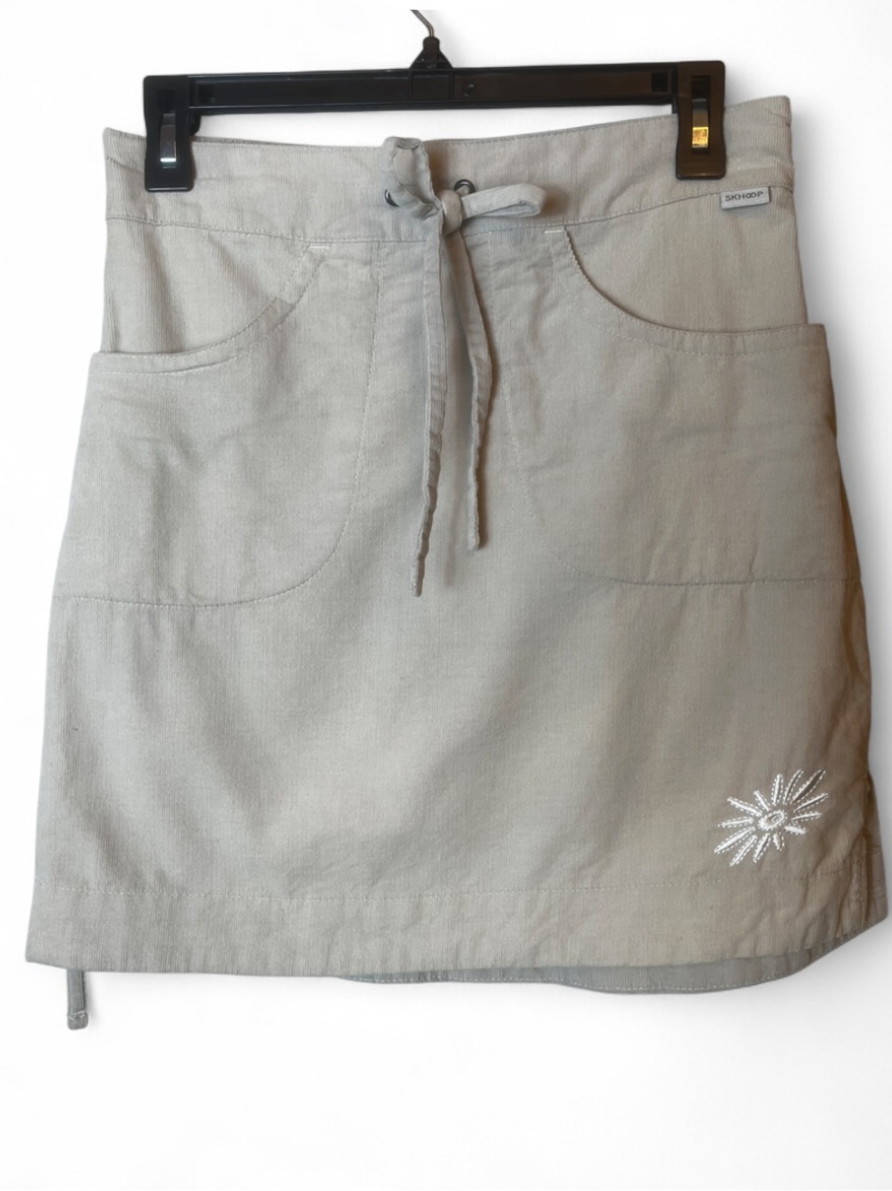 Skhoop Lightweight Utility Mini Skirt in Tan Size XS